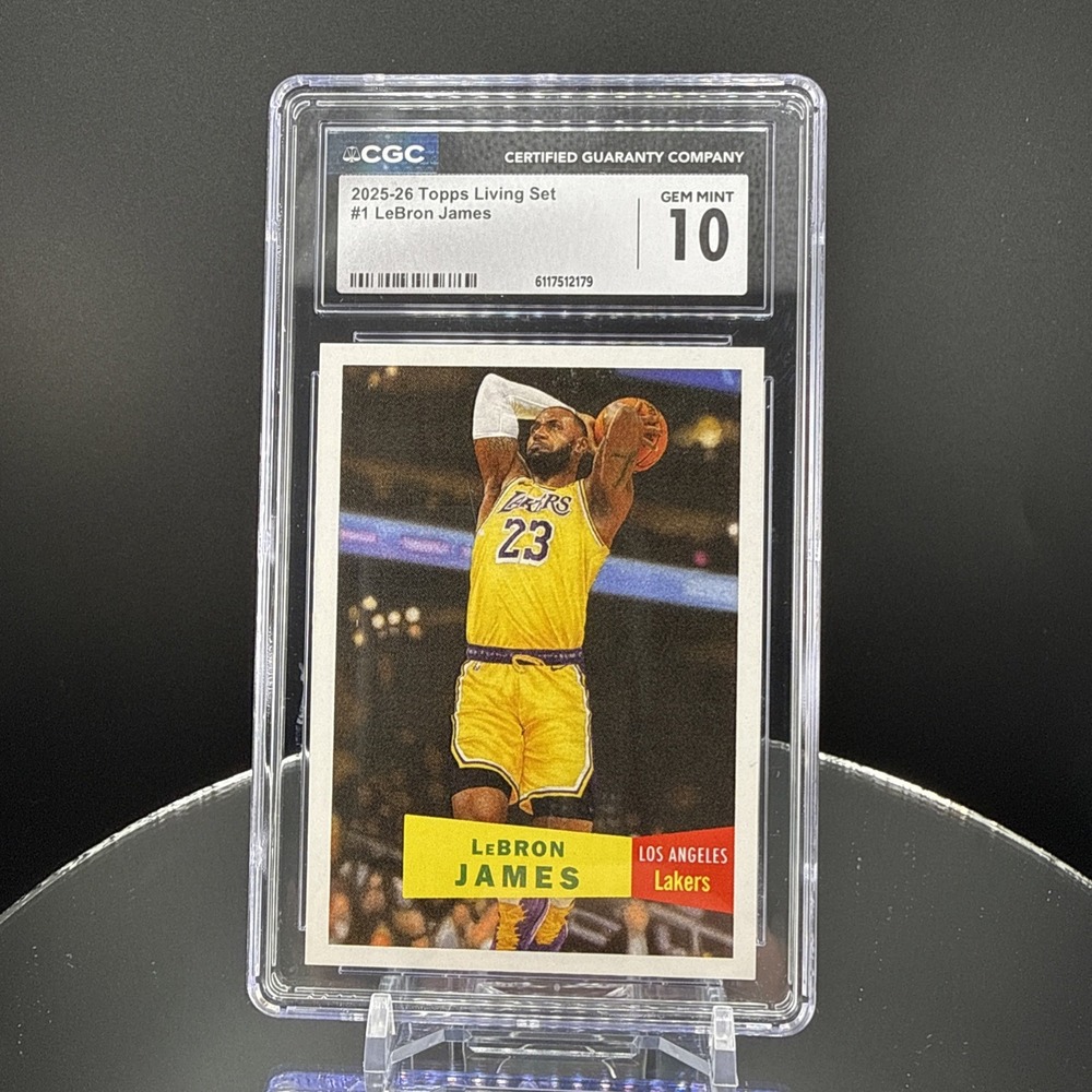 2025-26 Topps NBA Living Set #1 LeBron James Lakers CGC 10 Graded Base